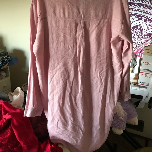 Pink Button Up T-Shirt Dress - Picture 5 of 5
